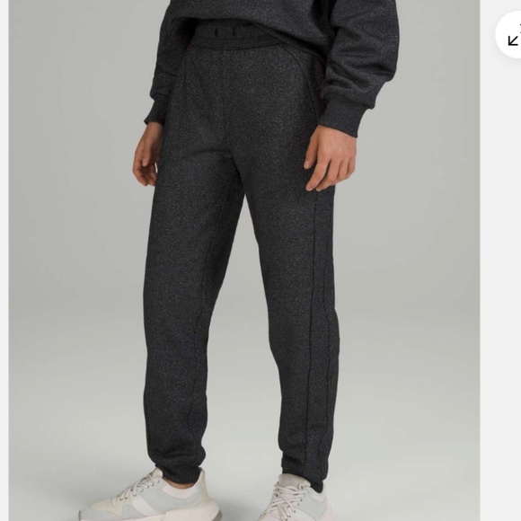 Lululemon Scuba Jogger Sparkle Gray High-Rise Metallic Comfort Lounge - Picture 1 of 8